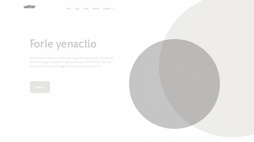 Minimalistický webový design s velkými prázdnými plochami a jasně strukturovaným obsahem